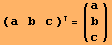 ({{a, b, c}})  = ( {{a}, {b}, {c}} )