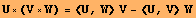 U× (V×W) = <U, W>V - <U, V>W