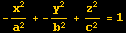 -x^2/a^2 + -y^2/b^2 + z^2/c^2 = 1