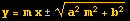 y = m x&plusmn; (a^2m^2 + b^2)^(1/2)