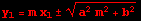 y_1 = m x_1&plusmn; (a^2m^2 + b^2)^(1/2)