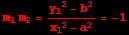 m_1m_2 = (y_1^2 - b^2)/(x_1^2 - a^2) = -1