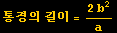 통경의 길이 = (2b^2)/a