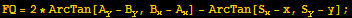 FQ = 2 * ArcTan[A_y - B_y, B_x - A_x] - ArcTan[S_x - x, S_y - y] ;