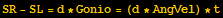 SR - SL = d * Gonio = (d * AngVel) * t