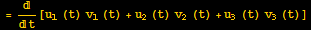= /t[u_1 (t) v_1 (t) + u_2 (t) v_2 (t) + u_3 (t) v_3 (t)]