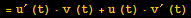 = u^′ (t) ·v (t) + u (t) ·v^′ (t)
