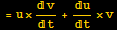 = u×v/t + u/t×v