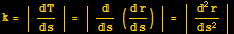k = | T/s | = | /s (r/s) | = | ^2r/s^2 |