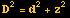 D^2 = d^2 + z^2