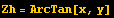 Zh = ArcTan[x, y]