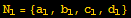 N_1 = {a_1, b_1, c_1, d_1}
