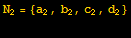 N_2 = {a_2, b_2, c_2, d_2} 