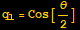 q_1 = Cos[θ/2]