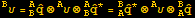 ^Bυ = _B^AOverscript[q,^] ⊗^Aυ⊗_B^AOverscript[q,^]^* = _A^BOverscript[q,^]^* ⊗^Aυ⊗_A^BOverscript[q,^]
