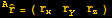 ^AOverscript[r,^] = ({{r_x, r_y, r_z}})