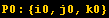 P0 : {i0, j0, k0}