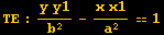 TE : (y y1)/b^2 - (x x1)/a^2 == 1