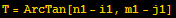 T = ArcTan[n1 - i1, m1 - j1]