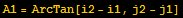 A1 = ArcTan[i2 - i1, j2 - j1]