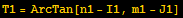 T1 = ArcTan[n1 - I1, m1 - J1]