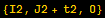 {I2, J2 + t2, 0}