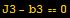 J3 - b3 == 0