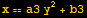 x == a3 y^2 + b3