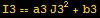 I3 == a3 J3^2 + b3