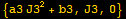 {a3 J3^2 + b3, J3, 0}
