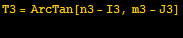 T3 = ArcTan[n3 - I3, m3 - J3] <br />