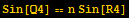Sin[Q4] == n Sin[R4]