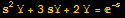 s^2Y + 3sY + 2Y = ^(-s)