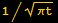 1/πt^(1/2)
