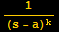 1/(s - a)^k