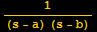 1/((s - a) (s - b))