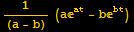 1/(a - b) (a^at - b^bt)