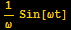 1/ωSin[ωt]