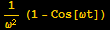 1/ω^2 (1 - Cos[ωt])