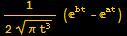 1/(2 (π t^3)^(1/2)) (^bt - ^at)