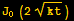 J_0 (2kt^(1/2))
