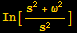 In[(s^2 + ω^2)/s^2]