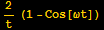 2/t (1 - Cos[ωt])