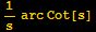 1/sarc Cot[s]