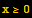 x≥0