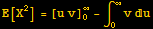E[X^2] =[u v] _0^∞ - ∫_0^∞vu