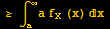 ≥ ∫_a^∞a f_X (x) x 
