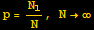 p = N_1/N, N→∞