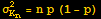 σ_K_n^2 = n p (1 - p)