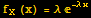 f_X (x) = λ ^(-λ x)